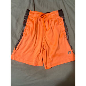 Boys Russell Shorts Size M Orange Gray Athletic